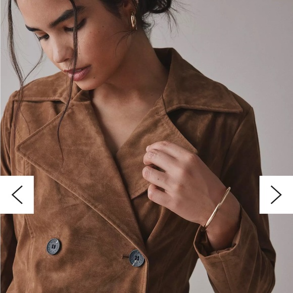 Avec Les Filles Faux Suede Brown Coat - XS - Picture 5 of 7